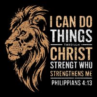 I Can Do All Things Through Christ Inspirational Belief 16 in Basic Backpack