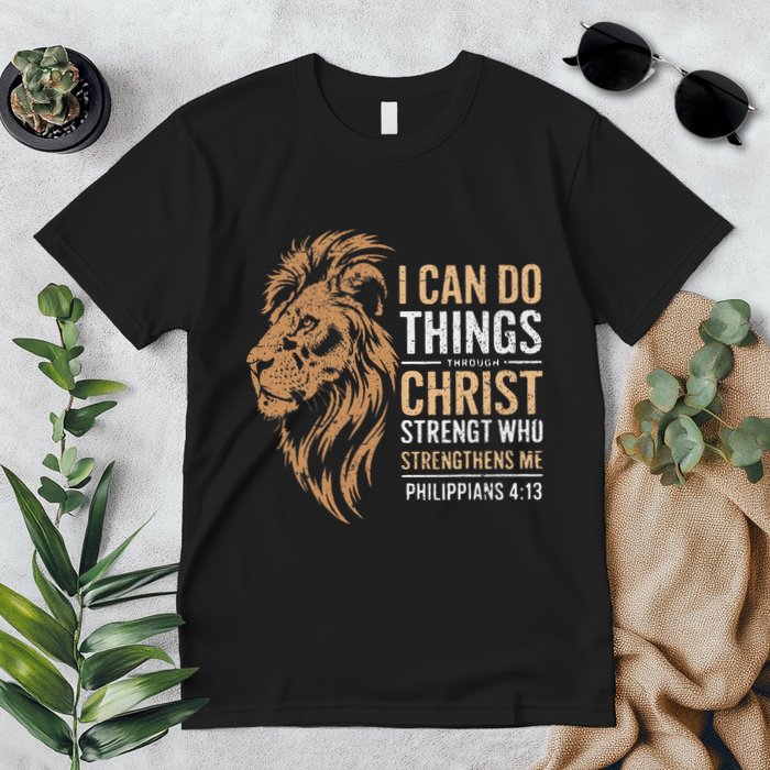 I Can Do All Things Through Christ Inspirational Belief Premium T-Shirt