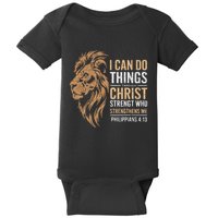 I Can Do All Things Through Christ Inspirational Belief Baby Bodysuit