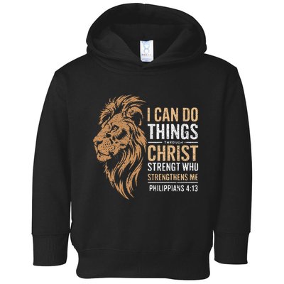 I Can Do All Things Through Christ Inspirational Belief Toddler Hoodie