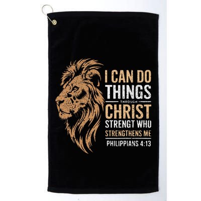 I Can Do All Things Through Christ Inspirational Belief Golf Towel