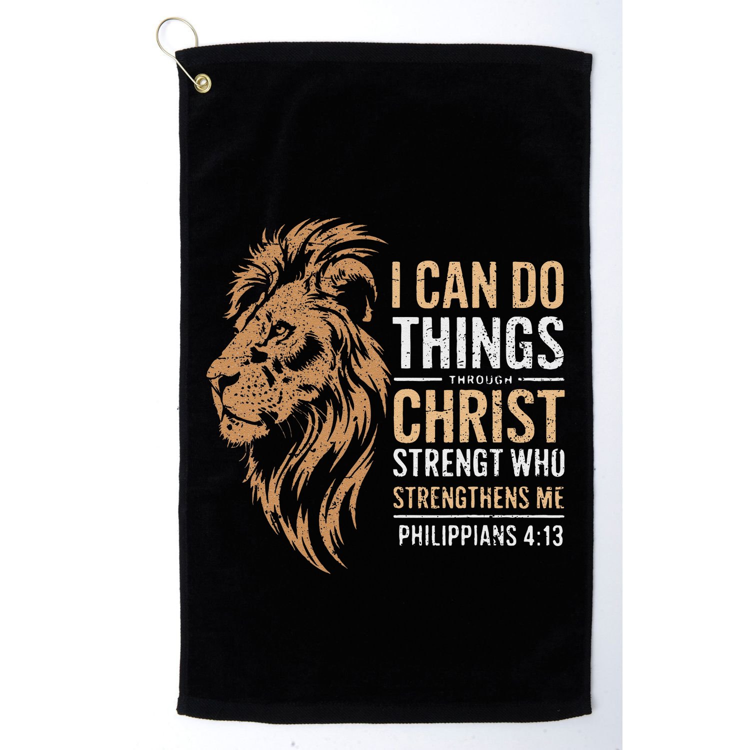 I Can Do All Things Through Christ Inspirational Belief Golf Towel