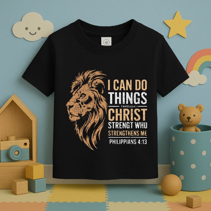 I Can Do All Things Through Christ Inspirational Belief Toddler T-Shirt