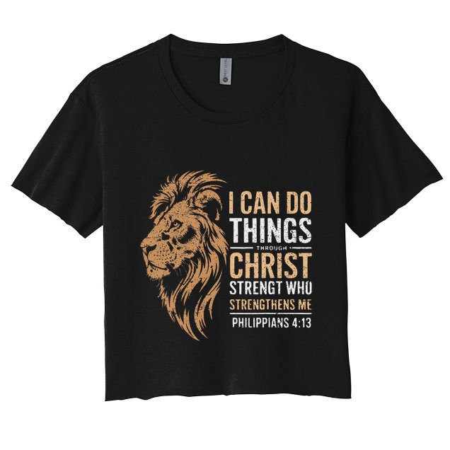 I Can Do All Things Through Christ Inspirational Belief Crop Top
