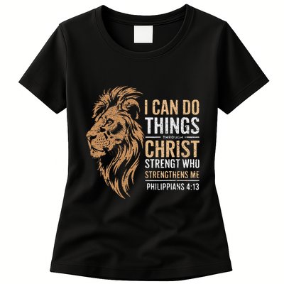I Can Do All Things Through Christ Inspirational Belief Womens T-Shirt
