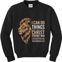 I Can Do All Things Through Christ Inspirational Belief Kids Sweatshirt