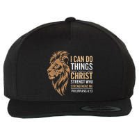 I Can Do All Things Through Christ Inspirational Belief Wool Snapback Cap