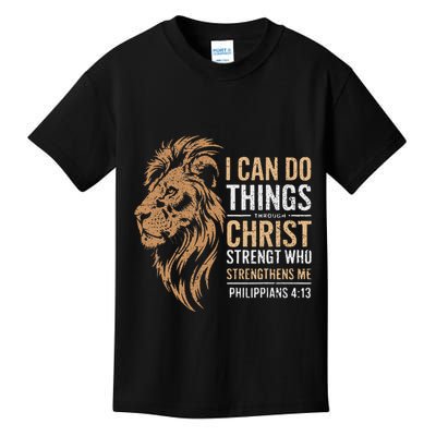 I Can Do All Things Through Christ Inspirational Belief Kids T-Shirt