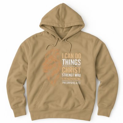 I Can Do All Things Through Christ Inspirational Belief Hoodie