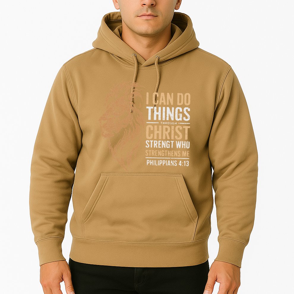 I Can Do All Things Through Christ Inspirational Belief Hoodie