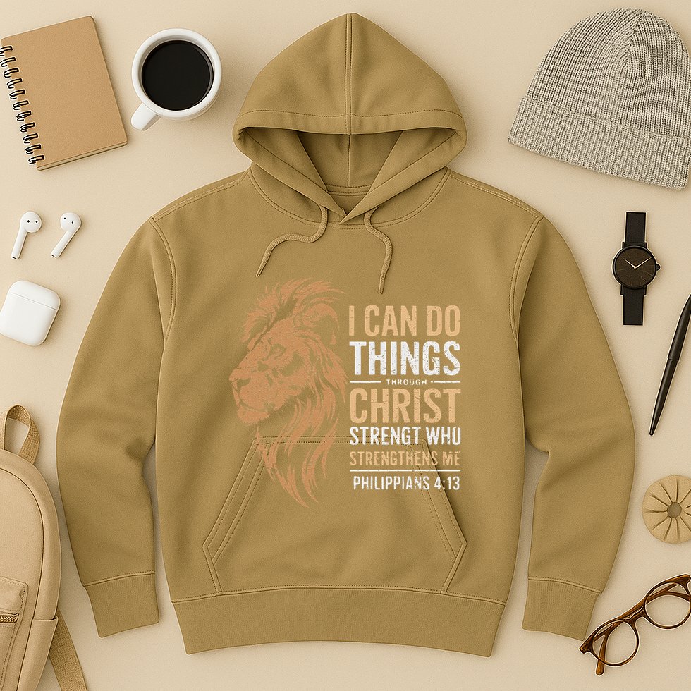 I Can Do All Things Through Christ Inspirational Belief Hoodie