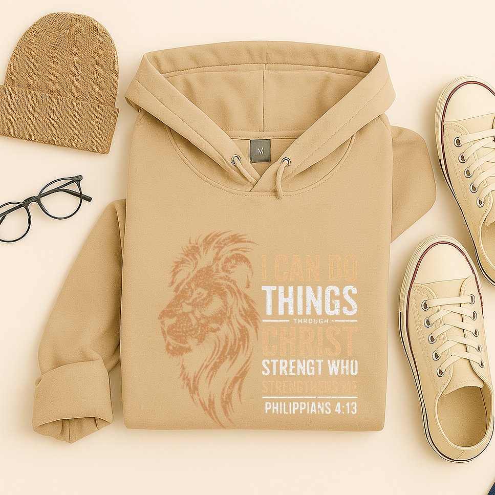 I Can Do All Things Through Christ Inspirational Belief Hoodie