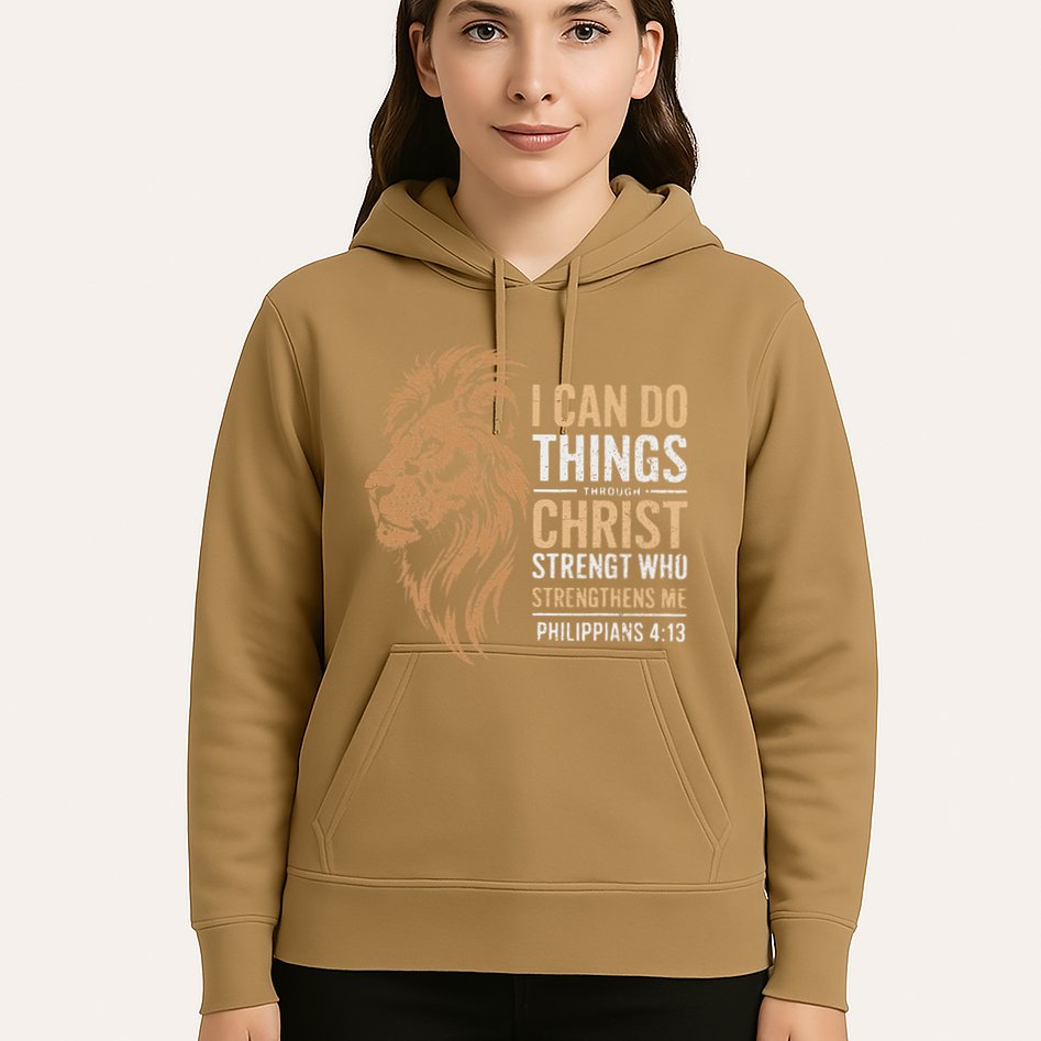 I Can Do All Things Through Christ Inspirational Belief Hoodie