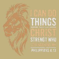 I Can Do All Things Through Christ Inspirational Belief Button