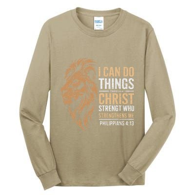 I Can Do All Things Through Christ Inspirational Belief Tall Long Sleeve T-Shirt