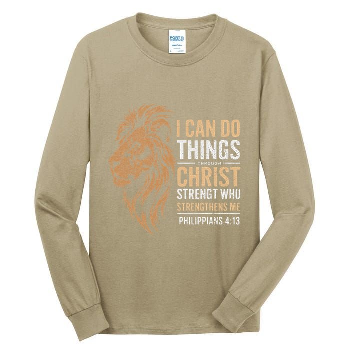 I Can Do All Things Through Christ Inspirational Belief Tall Long Sleeve T-Shirt