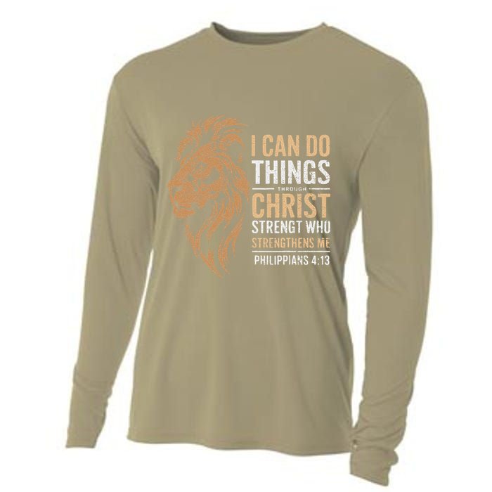 I Can Do All Things Through Christ Inspirational Belief Cooling Performance Long Sleeve Crew