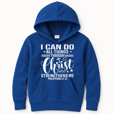 I Can Do All Things Through Christ Bible Gift Kids Hoodie