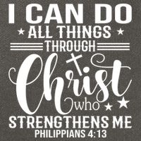 I Can Do All Things Through Christ Bible Gift Cotton Canvas Backpack