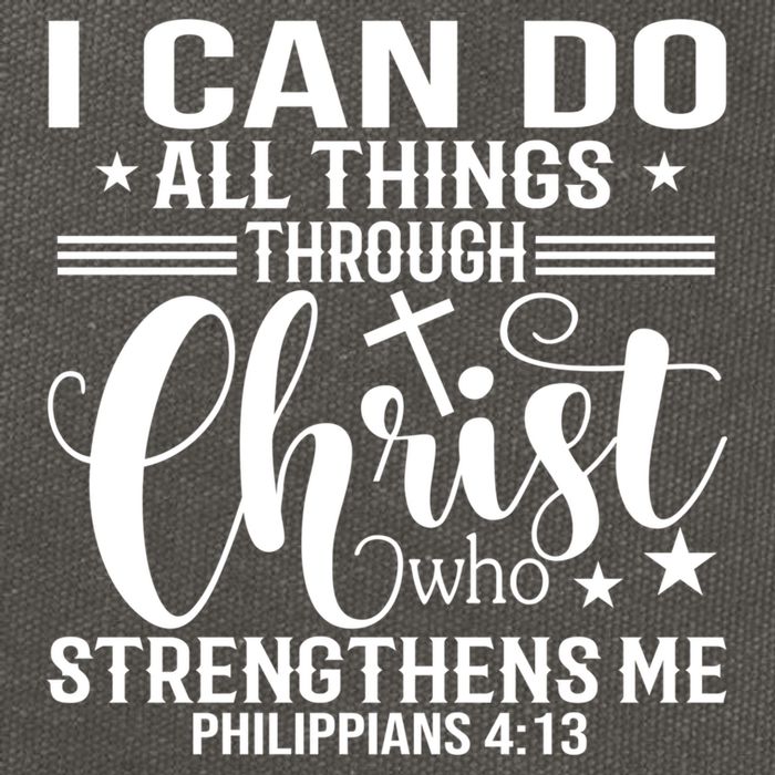 I Can Do All Things Through Christ Bible Gift Cotton Canvas Backpack