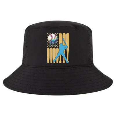 Ice Cream Drip Baseball Bat Baseball Player 4th Of July Cool Comfort Performance Bucket Hat