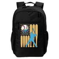 Ice Cream Drip Baseball Bat Baseball Player 4th Of July Backpack