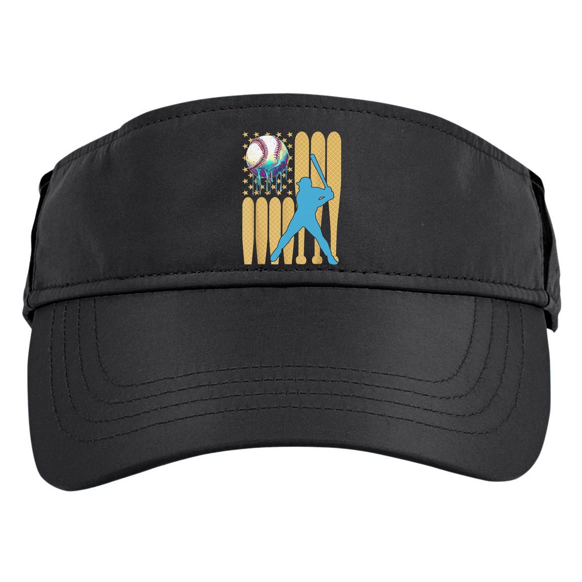 Ice Cream Drip Baseball Bat Baseball Player 4th Of July Adult Drive Performance Visor