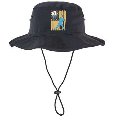 Ice Cream Drip Baseball Bat Baseball Player 4th Of July Bucket Hat