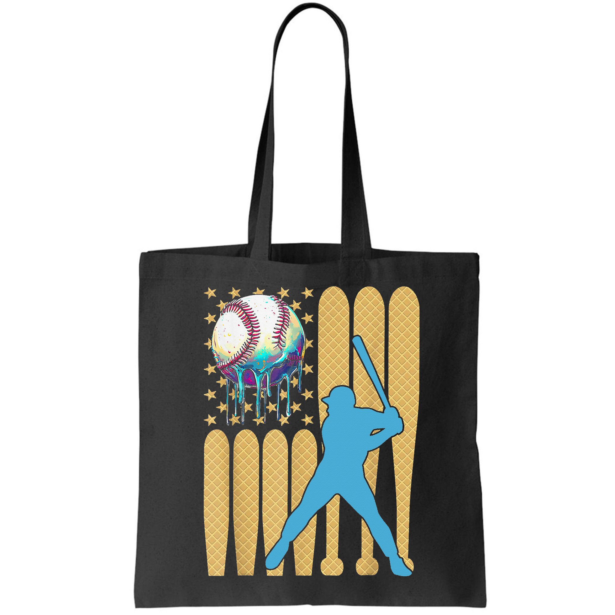 Ice Cream Drip Baseball Bat Baseball Player 4th Of July Bag