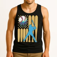 Ice Cream Drip Baseball Bat Baseball Player 4th Of July Tank Top