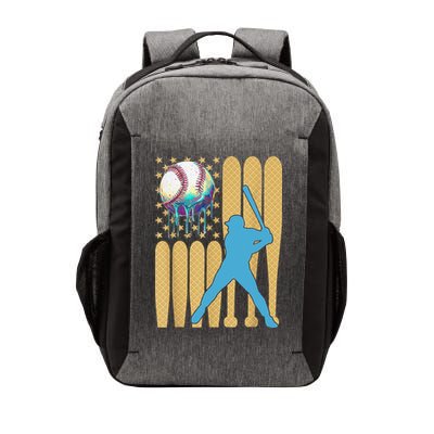 Ice Cream Drip Baseball Bat Baseball Player 4th Of July Vector Backpack