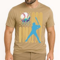 Ice Cream Drip Baseball Bat Baseball Player 4th Of July Cooling Performance Crew T-Shirt