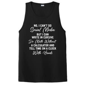 I CanT Do Social Media Funny Sarcastic Humor PosiCharge Competitor Tank