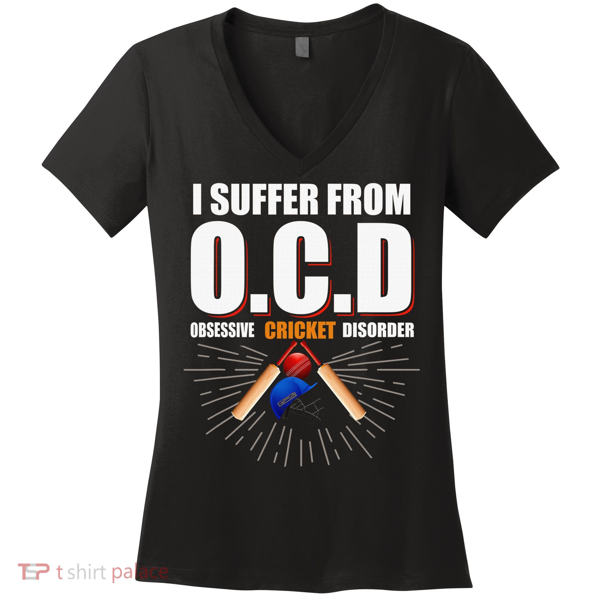 Indian Cricketer Dhoni 7 Cricket Lover Fan Sports Lover Women's V-Neck T-Shirt