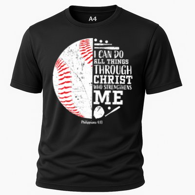 I Can Do All Things Through Christ Who Strengthens Me Baseball Performance Shirt