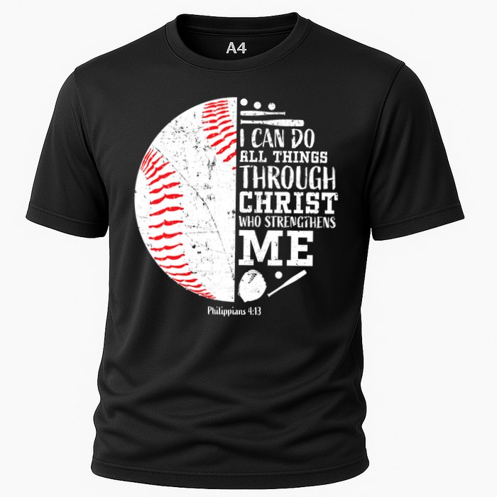 I Can Do All Things Through Christ Who Strengthens Me Baseball Cooling Performance Crew T-Shirt