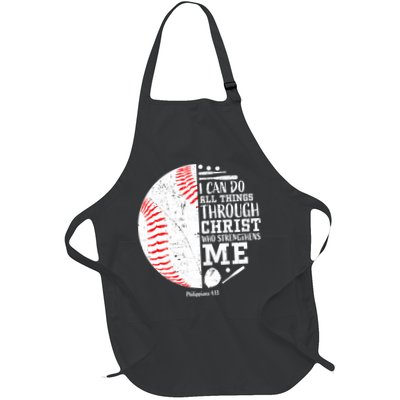 I Can Do All Things Through Christ Who Strengthens Me Baseball Apron