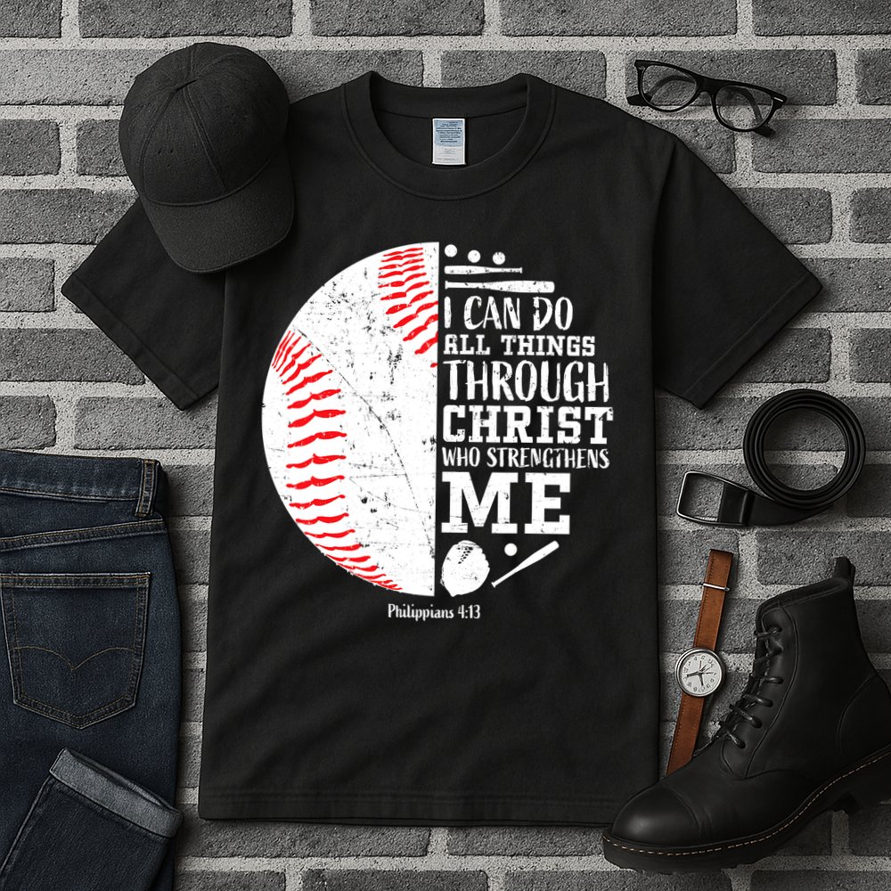 I Can Do All Things Through Christ Who Strengthens Me Baseball Tall T-Shirt