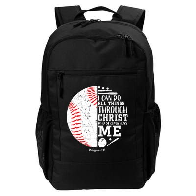 I Can Do All Things Through Christ Who Strengthens Me Baseball Backpack