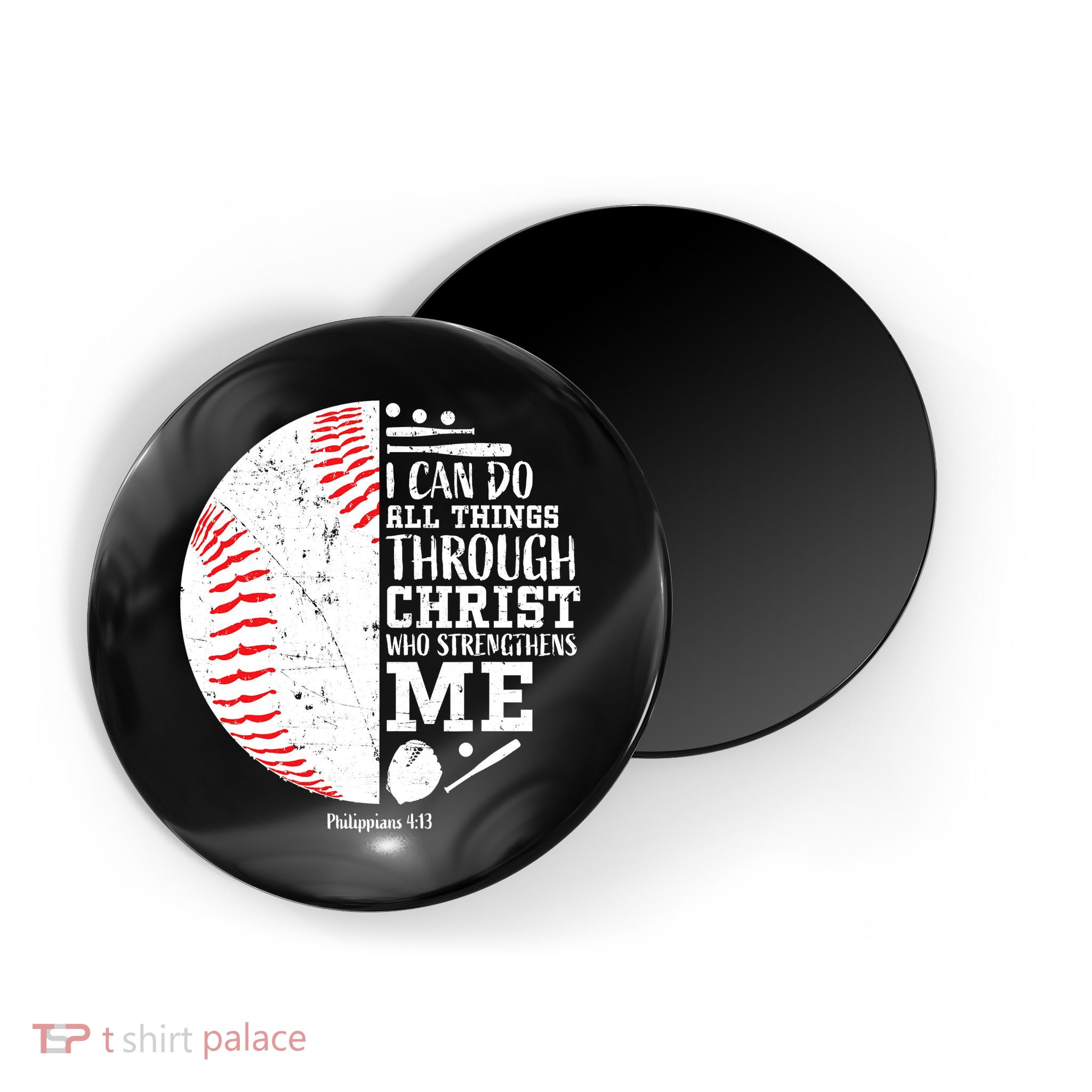 I Can Do All Things Through Christ Who Strengthens Me Baseball Magnet