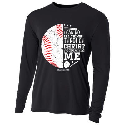I Can Do All Things Through Christ Who Strengthens Me Baseball Cooling Performance Long Sleeve Crew