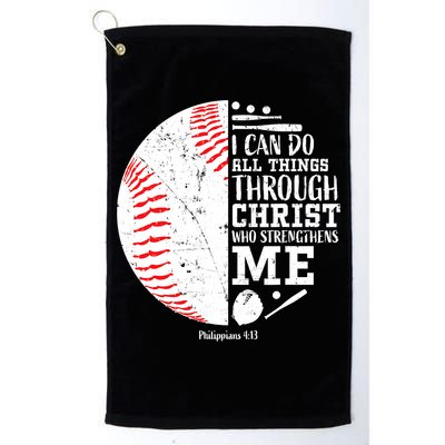 I Can Do All Things Through Christ Who Strengthens Me Baseball Golf Towel