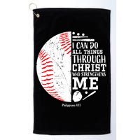 I Can Do All Things Through Christ Who Strengthens Me Baseball Golf Towel