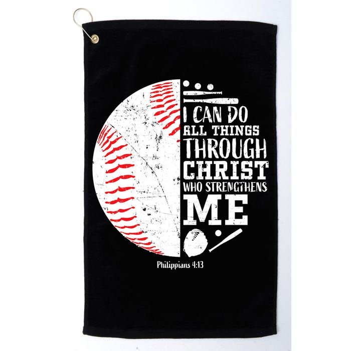 I Can Do All Things Through Christ Who Strengthens Me Baseball Golf Towel