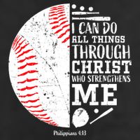 I Can Do All Things Through Christ Who Strengthens Me Baseball Golf Towel