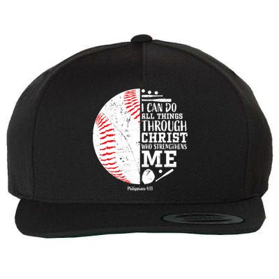 I Can Do All Things Through Christ Who Strengthens Me Baseball Wool Snapback Cap