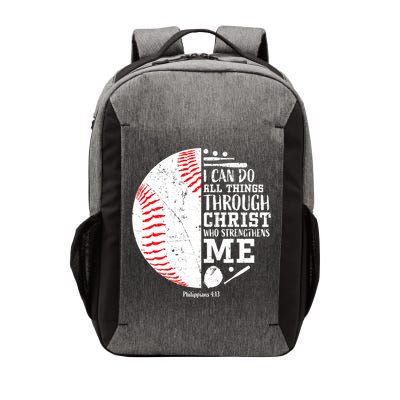 I Can Do All Things Through Christ Who Strengthens Me Baseball Vector Backpack