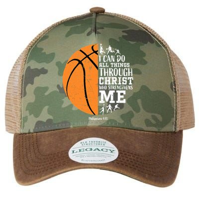 I Can Do All Things Through Christ Who Strengthens Me Basketball Legacy Tie Dye Trucker Hat