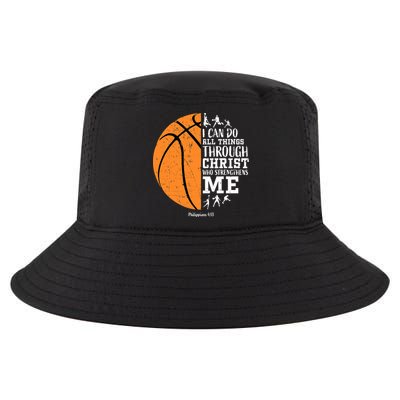 I Can Do All Things Through Christ Who Strengthens Me Basketball Cool Comfort Performance Bucket Hat