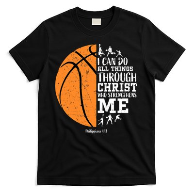 I Can Do All Things Through Christ Who Strengthens Me Basketball T-Shirt